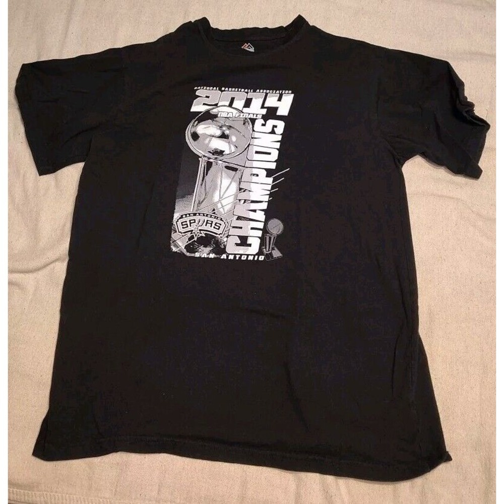 San Antonio Spurs‎ Short Sleeve Shirt Mens Xlt Black 2014 NBA Champions Majestic